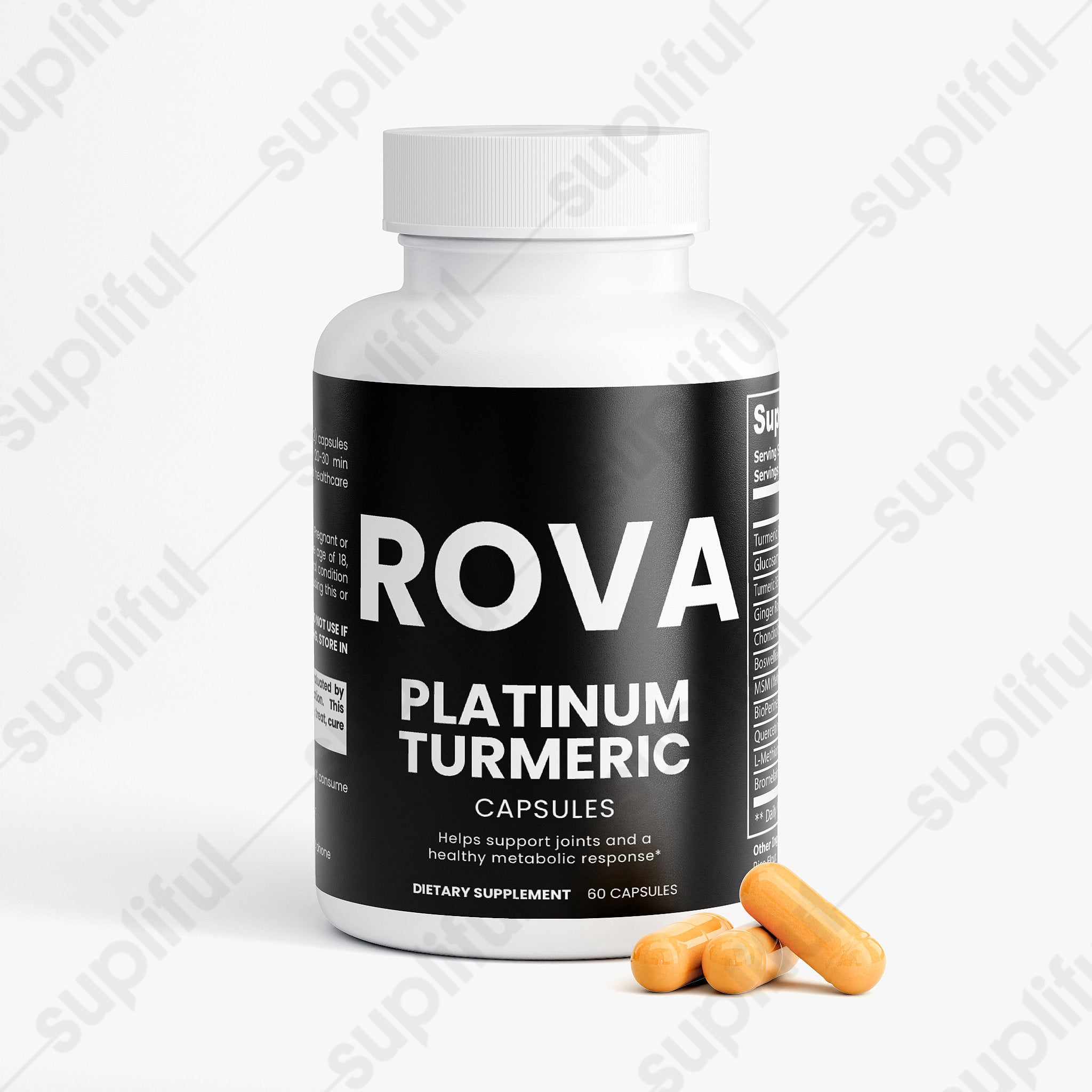 Platinum Turmeric — angled product shot showing label detail and brand mark