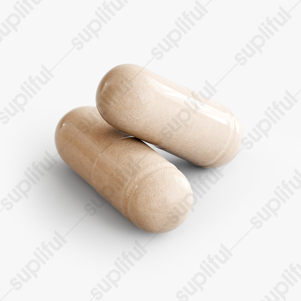Ashwagandha — Supplement Facts panel close-up showing ingredients and serving information