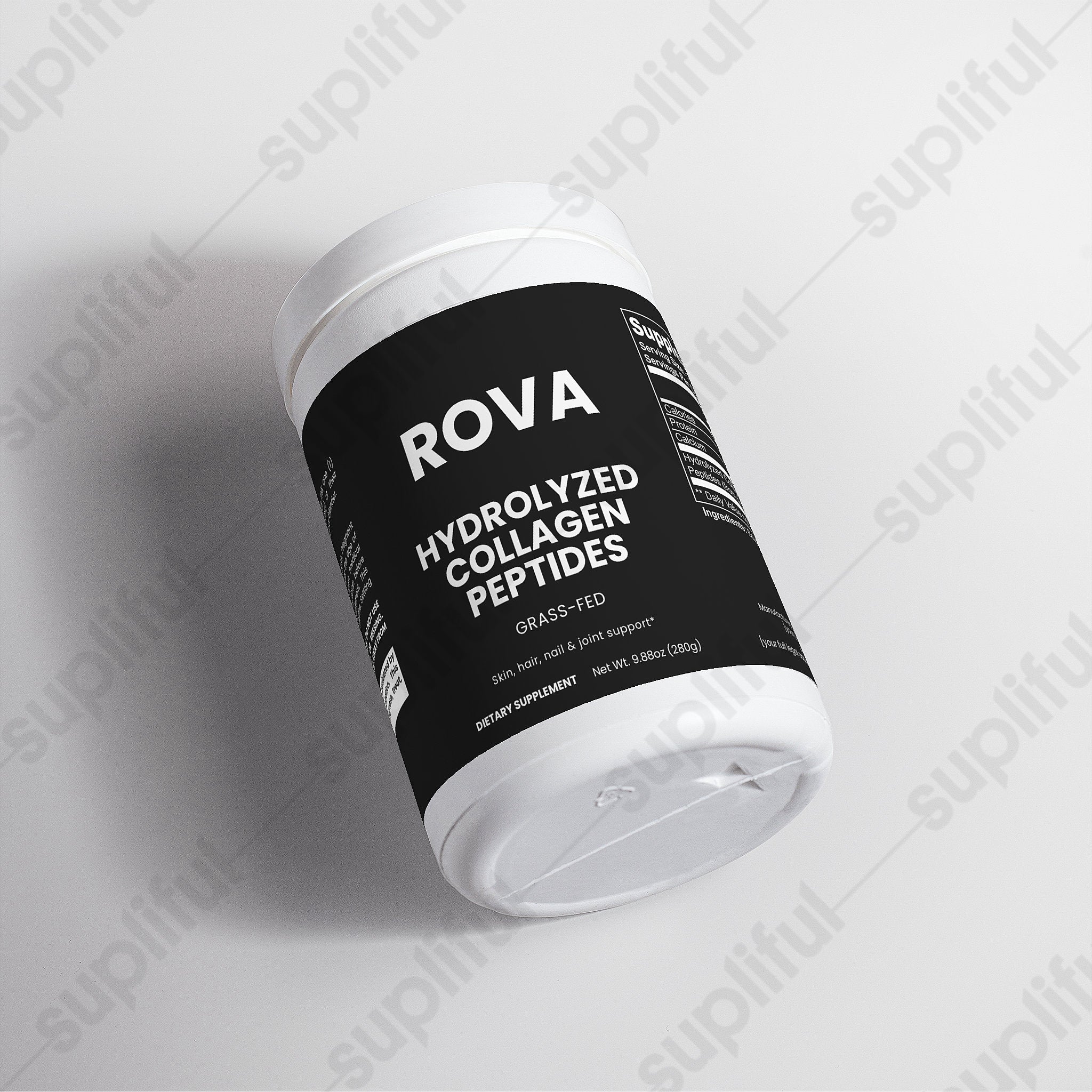 Grass-Fed Hydrolyzed Collagen Peptides — angled product shot showing label detail and brand mark