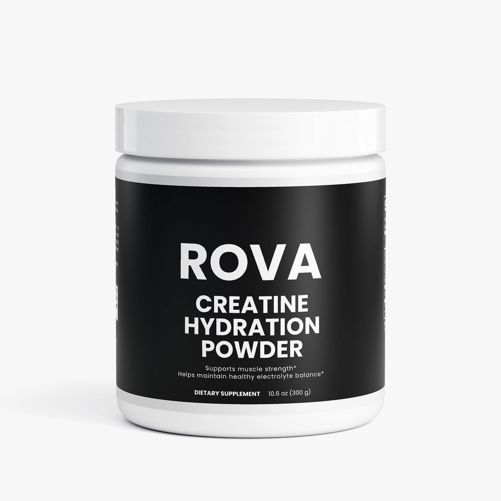 Creatine Hydration Powder — front of container on white background, dietary supplement label visible