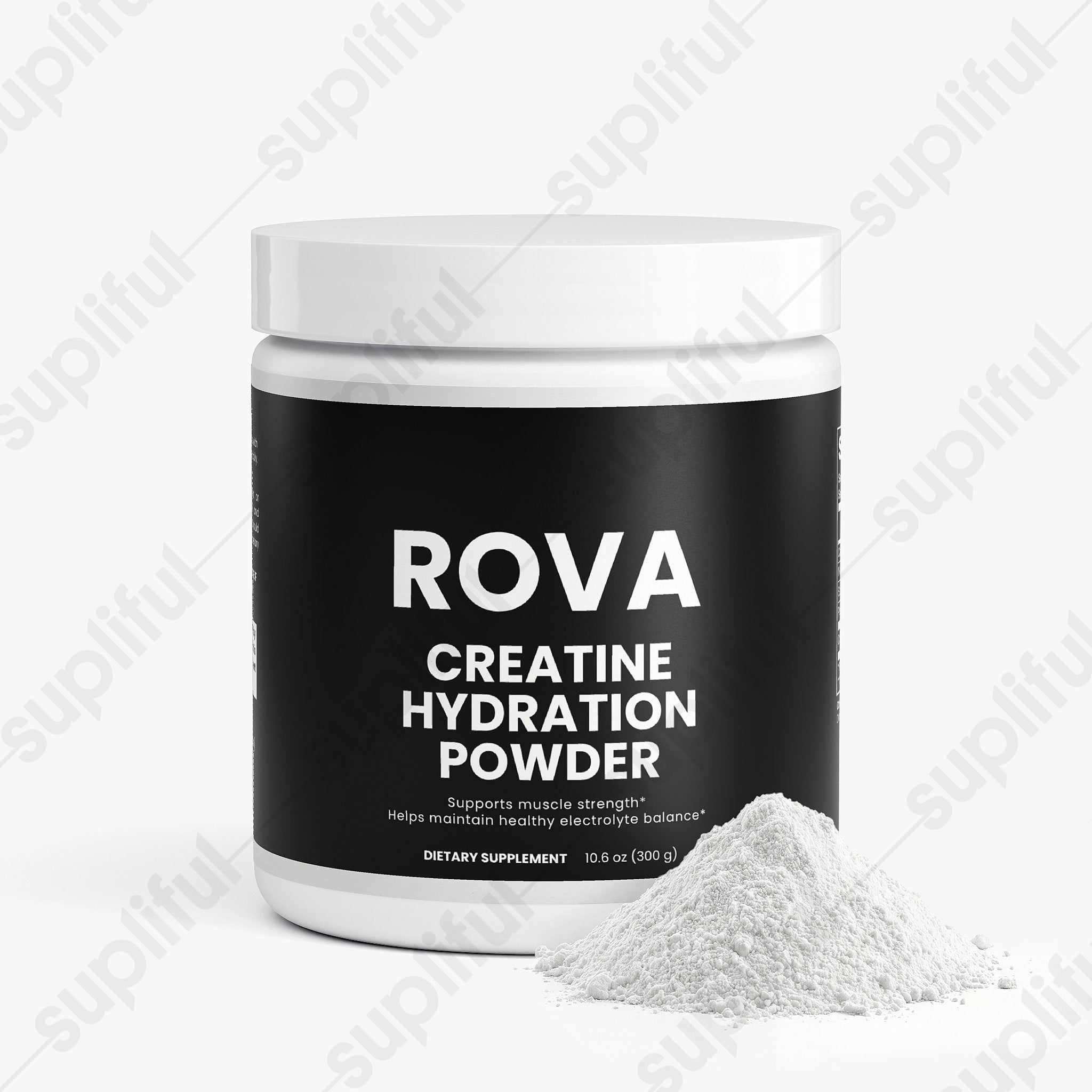 Creatine Hydration Powder — angled product shot showing label detail and brand mark