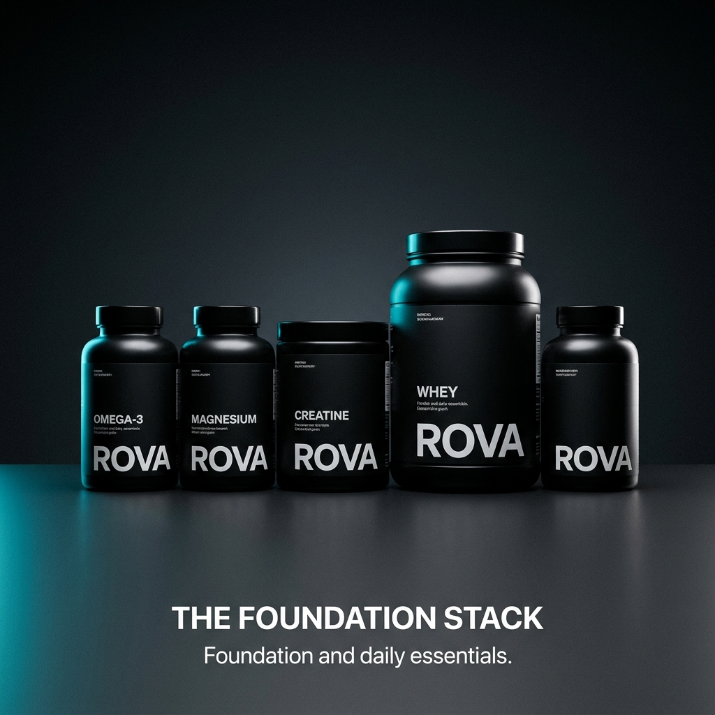 ROVA Foundation Stack - Whey, Omega-3, Magnesium, Creatine