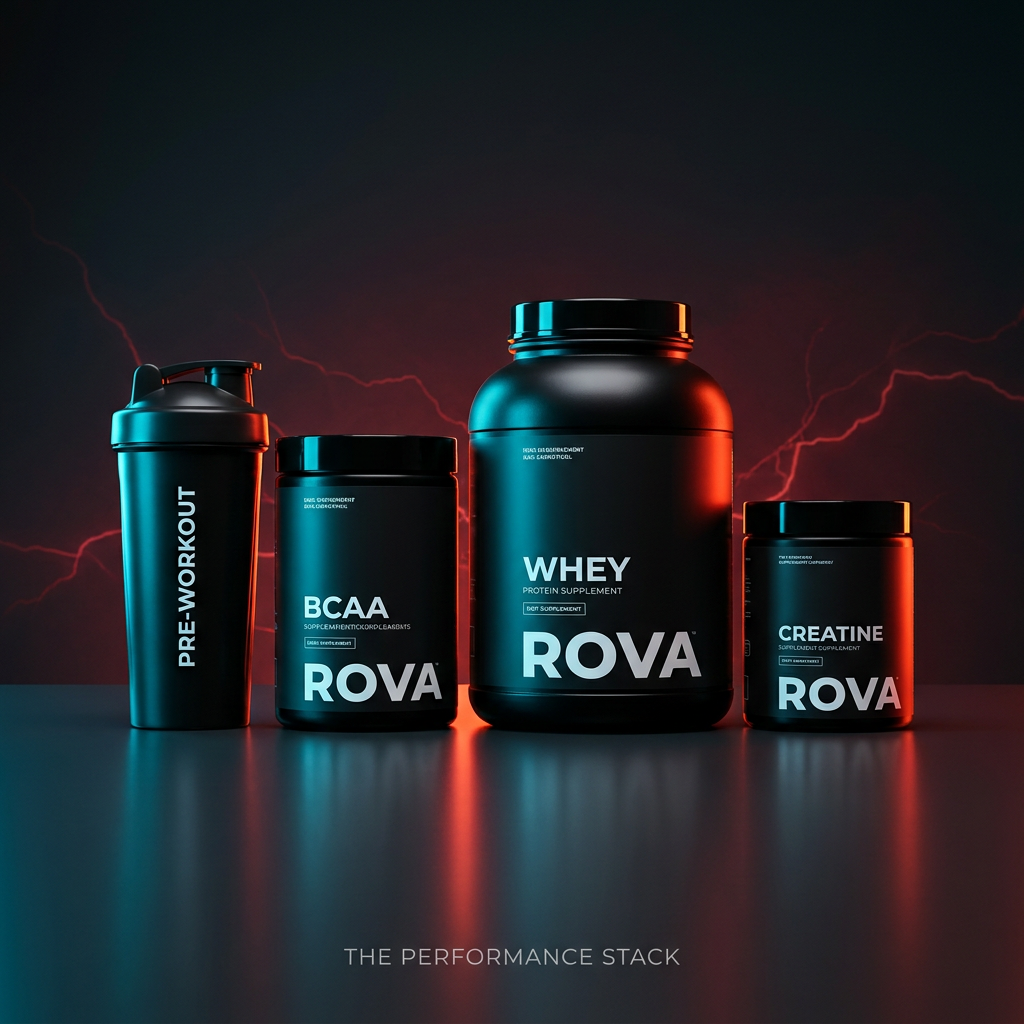 ROVA Performance Stack - Pre-Workout, BCAA, Whey, Creatine