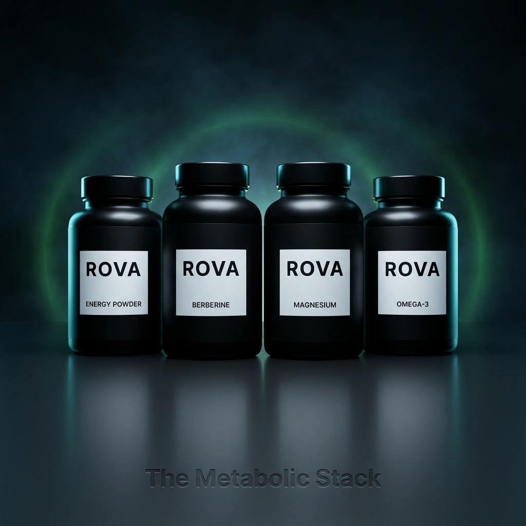 ROVA Metabolic Stack - Energy Powder, Berberine, Magnesium, Omega-3