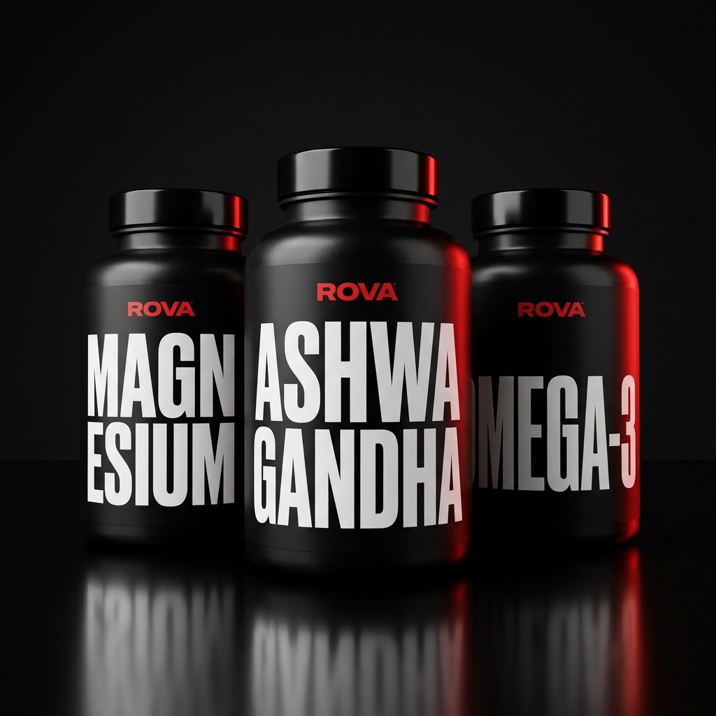 ROVA Sleep Stack - Magnesium, Ashwagandha, Omega-3 - Deep sleep no melatonin