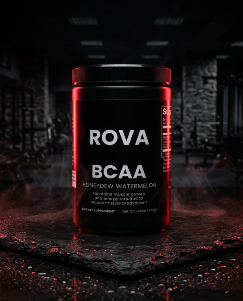 ROVA BCAA Post-Workout - dark cinematic hero