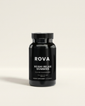 Bottle of ROVA Reishi Relax Gummies with reishi mushroom and magnesium blend for sleep and relaxation support