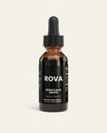 ROVA Reishi Calm Drops bottle with dropper, displayed on white background—supports natural sleep and recovery without stimulants